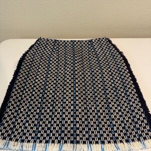 NWT Lanvin Navy, Blue  & White Pencil Tweed Skirt